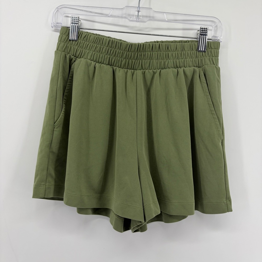 Lou & Grey Womens XS Green Shorts Elastic Waist Pockets Modal‎ Relaxed Fit